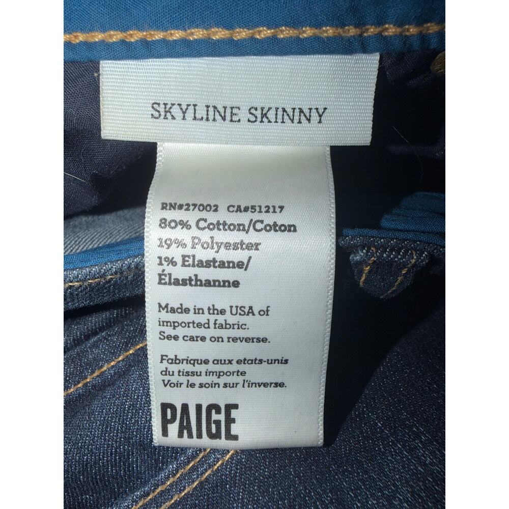 Paige women’s skyline skinny blue jeans - Picture 6 of 16